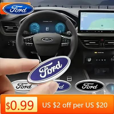 Car Sticker Ford New 2025 Hot Car Steering Wheel Emblem Decals Badge For Ford Focus 2 Mk3 F150 Mondeo Max Fusion Ranger Escort E