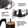 A27F-450Ml 15Oz 9 Cup Moka Pot Glass Clear Thickened Stainless Steel Stovetop Espresso Maker Italian Coffee Machine