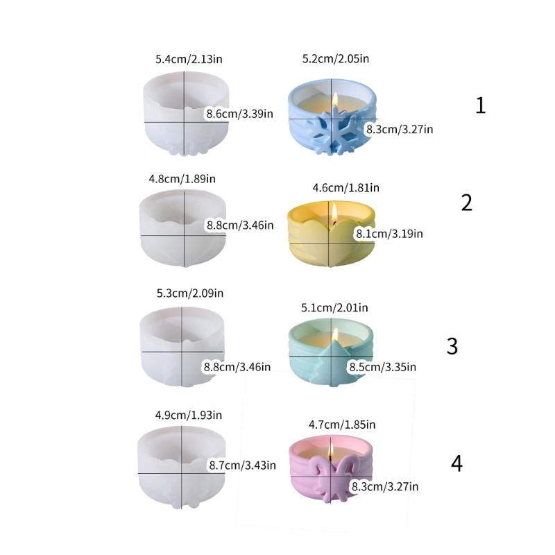 Silicone Jewelry Box Molds Ornaments Molds Christmas Series Silicone Craft Molds Candlestick Molds for Candle Holders