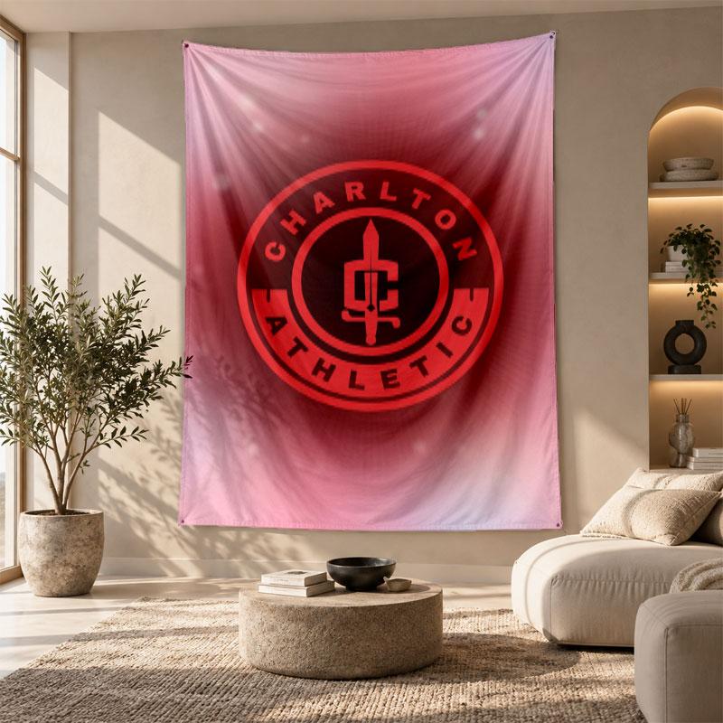 Dekorativer Wandteppich, Charlton Athletic FC Aufdruck Wandkunst, Leichte Wanddekoration Für Schlafzimmer Hintergrund