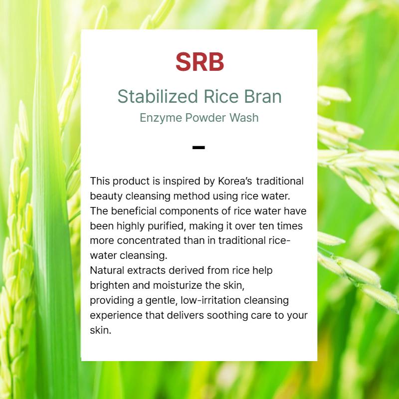 SRB Rice Water Enzyme Cleansing Powder 70g | Brightening Enzyme Wash