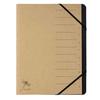 Trieur - PAGNA - 40061-11 - 12 Compartiments - Papier Kraft - Élastique Noir