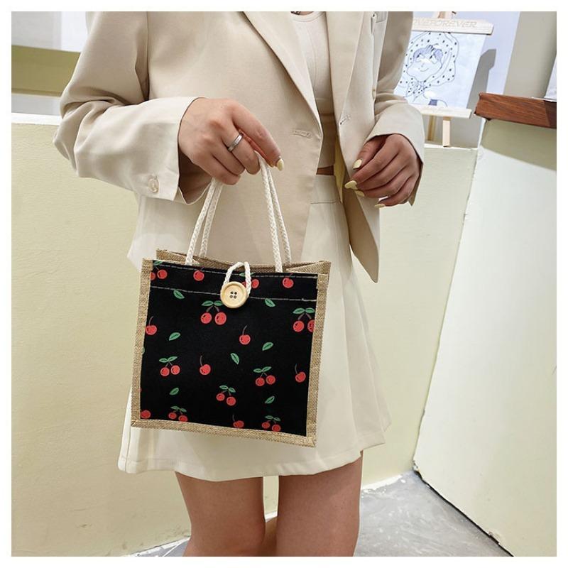 Холщовая сумка женская большая вместимость модная сумка через плечо Южная Корея — фото 7