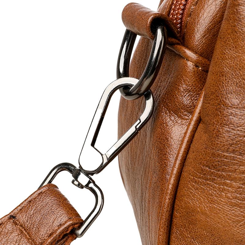European and American Mother Bags, Middle-aged Women's Crossbody Large-capacity Simple Casual Shoulder Bags, Soft Leather Portable Retro Tote Bags