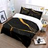 Black Marble Gold Bedding Bedding set (1 duvet cover, 2 pillowcases, duvet not included)
