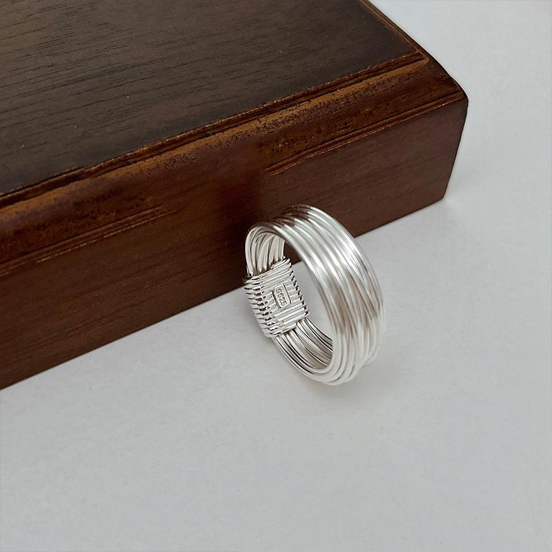 Wrapped Filament Ring Exquisite Niche Design High-end Retro Multi-layer New Ring