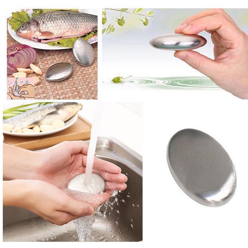 Practical Durbale Soap Portable Chef Silver Convenient portable Smells Remover Helper Easy-Used Stainless Steel