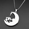 Ägyptische Göttin Isis Auge des Horus Ankh Kreuz Anhänger Halskette für Damen Herren Edelstahl Gold Silber Farbe Kette Schmuck