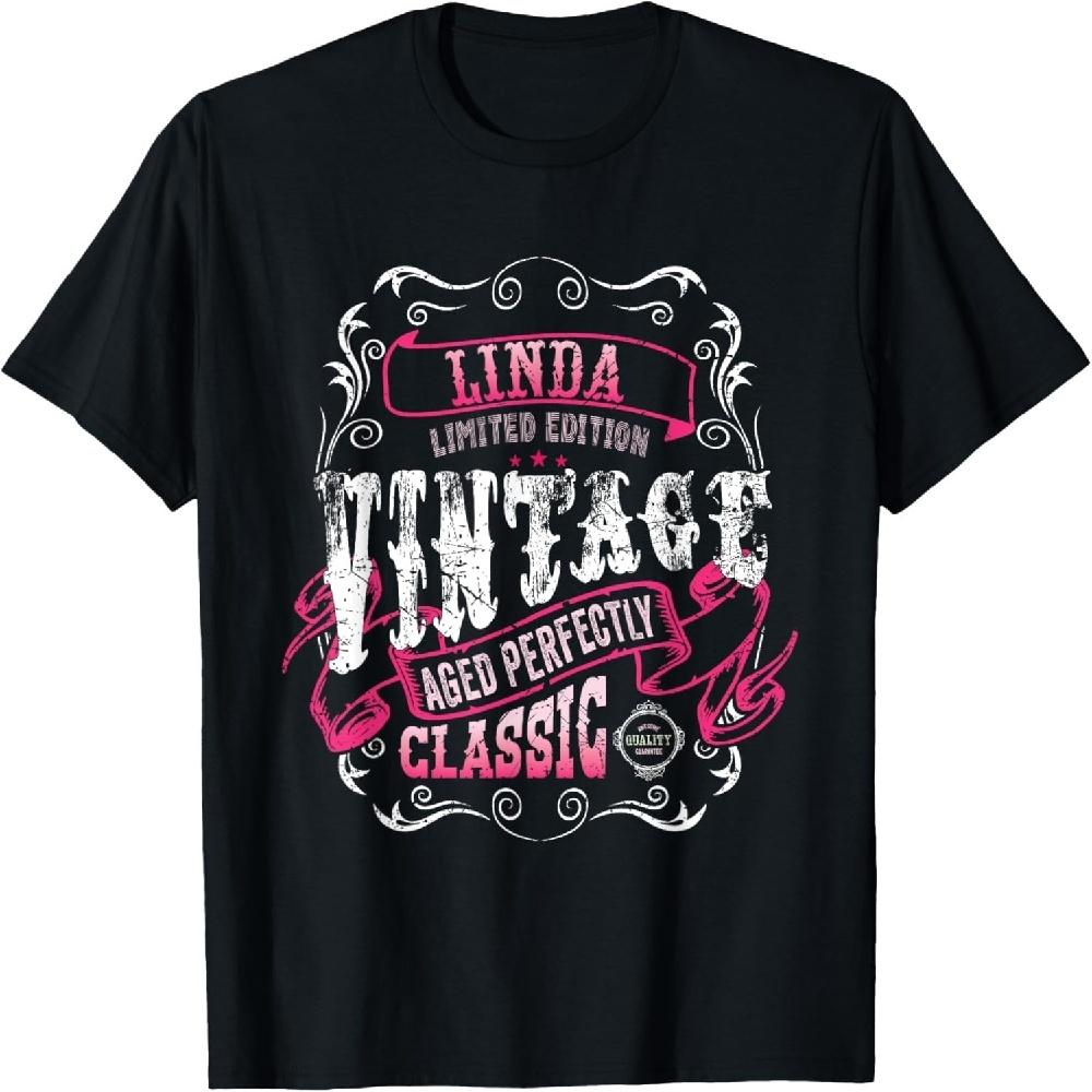 Classic Personalized Vintage Linda Limited edition Women T-Shirt XXXXXL чёрный