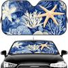 Blue Starfish Sun Visor Car Windshield Sun Shade UV Protection Heat Insulation Cover Universal Sun Protector