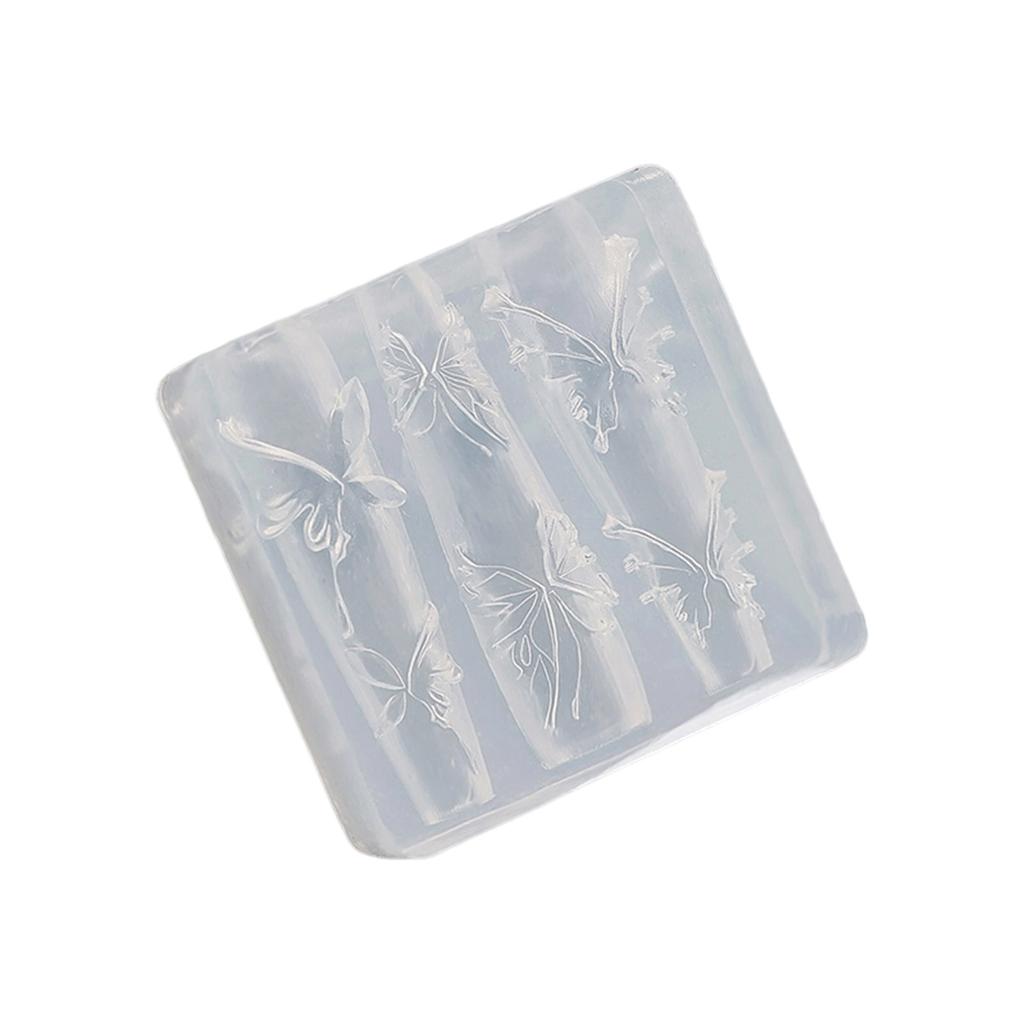 Silikon Blume Schmetterling Nagel Carving Form 3D Stempelplatte Nägel Schablonen UV Gel Maniküre Werkzeuge Nail Art Maniküre