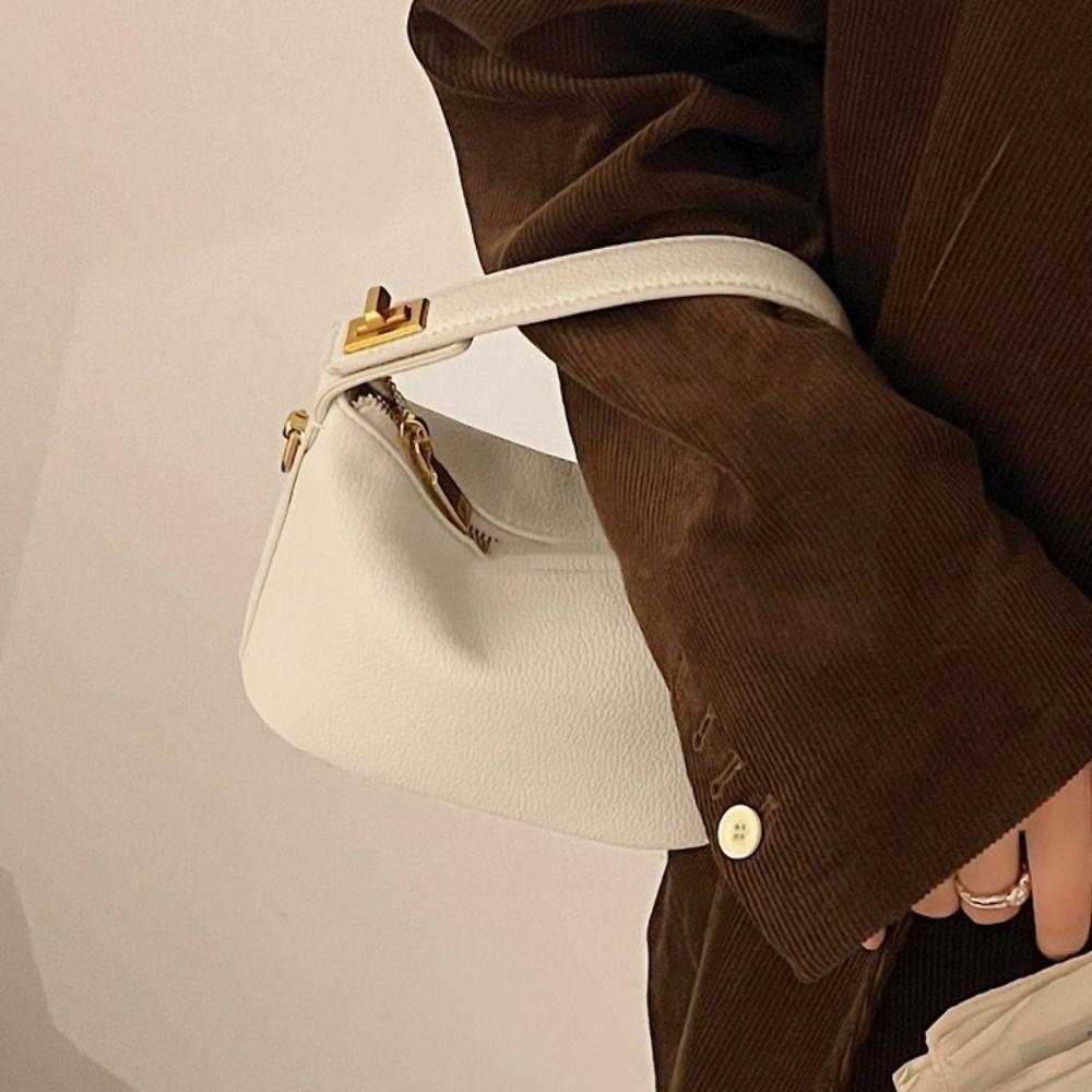 Clutch Cloud Shoulder Bag Solid Color Phone Crossbody Bag Casual Leather Handbag Girls