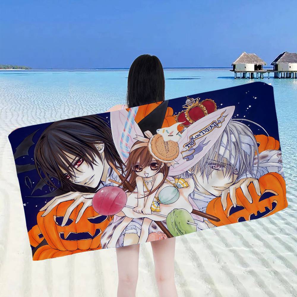 Anime V-Vampire K-Knight Microfiber Printed Beach Towel Mountain Climbing Yoga Beach Swimming Running Absorbent Soft Towel