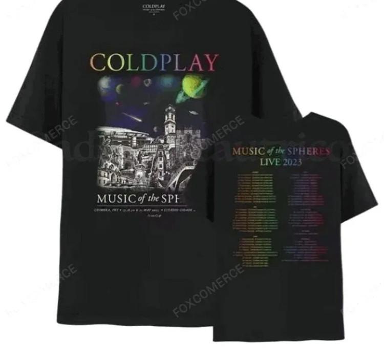 

2025 coldplay world tour double sided t-shirt Heavyweight T-shirtTshirt Unisex T-Shirt XXXXL