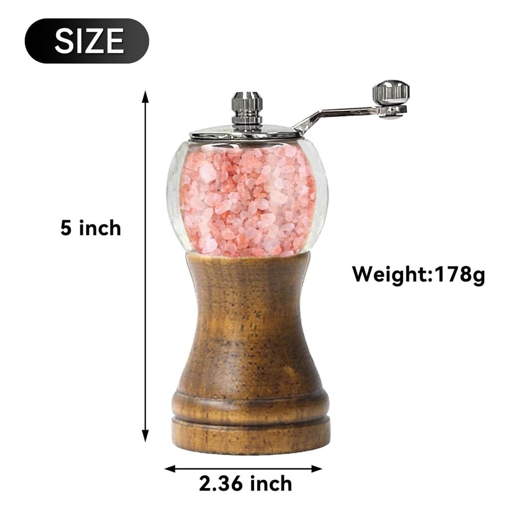 Salt and Pepper Polishing Machine Manual Pepper Polishing Salt Polishing Machine Can Be Used Wooden and Acrylic Zinc Alloy Coarse Ceramic Core Can Be