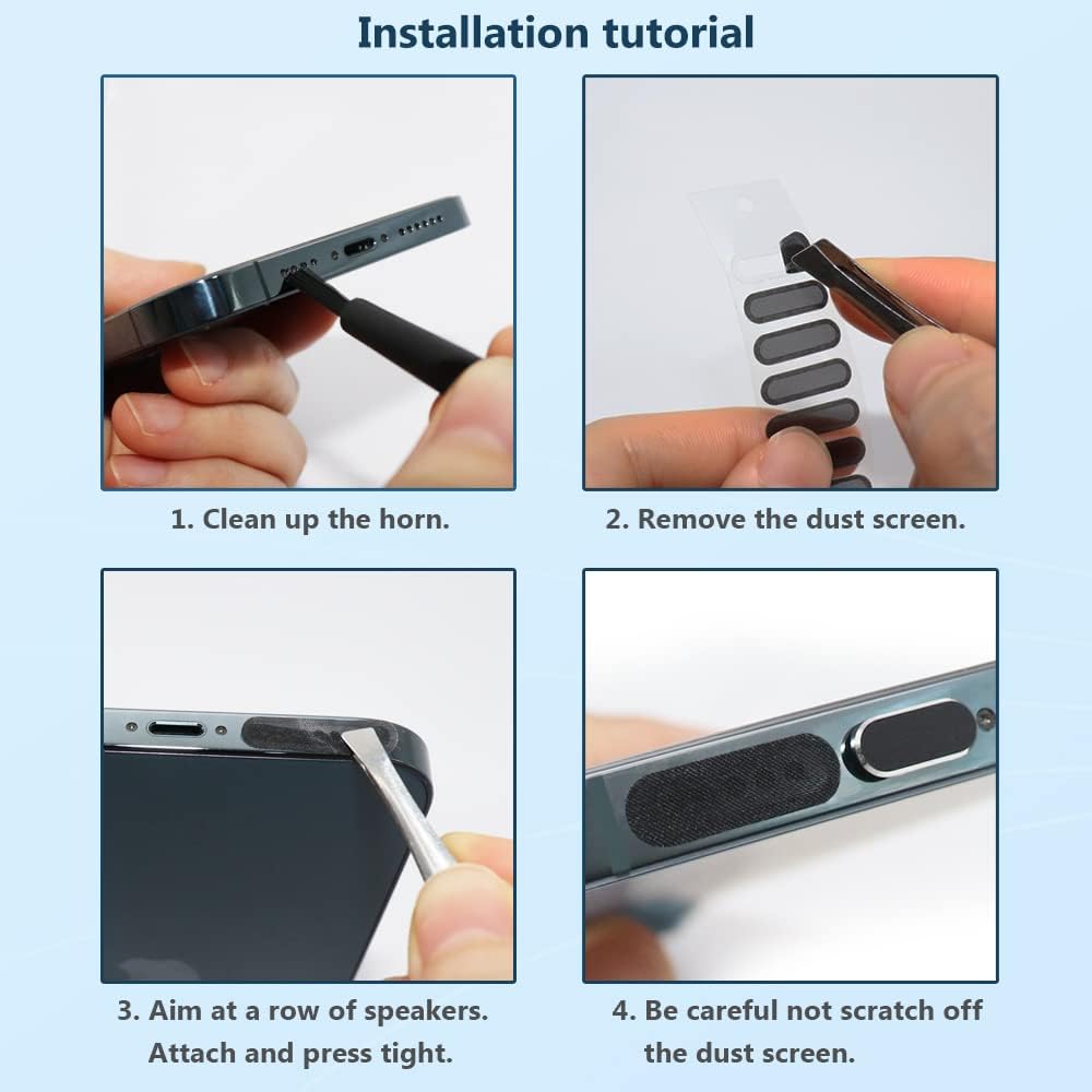 28pcs Universal Phone Dust Plug Set, Type C Port Cover & Speaker Protector For iPhone 15 & Up Series and Samsung Galaxy models.