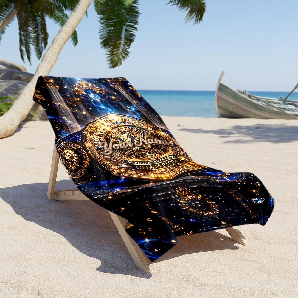 Wrestlemania Customize Text Beach Towel Soft Durable Quick-Dry Portable for SwimmingBeachCamping Travel Beach AccessoriesGym