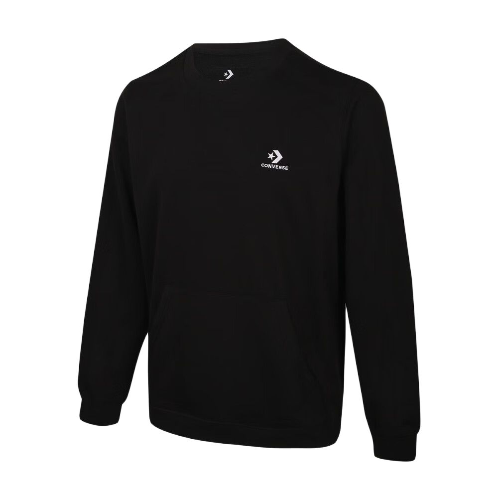 Converse Sweatshirts Men s Black Crew Neck Moderate MCJ697-023 2XL