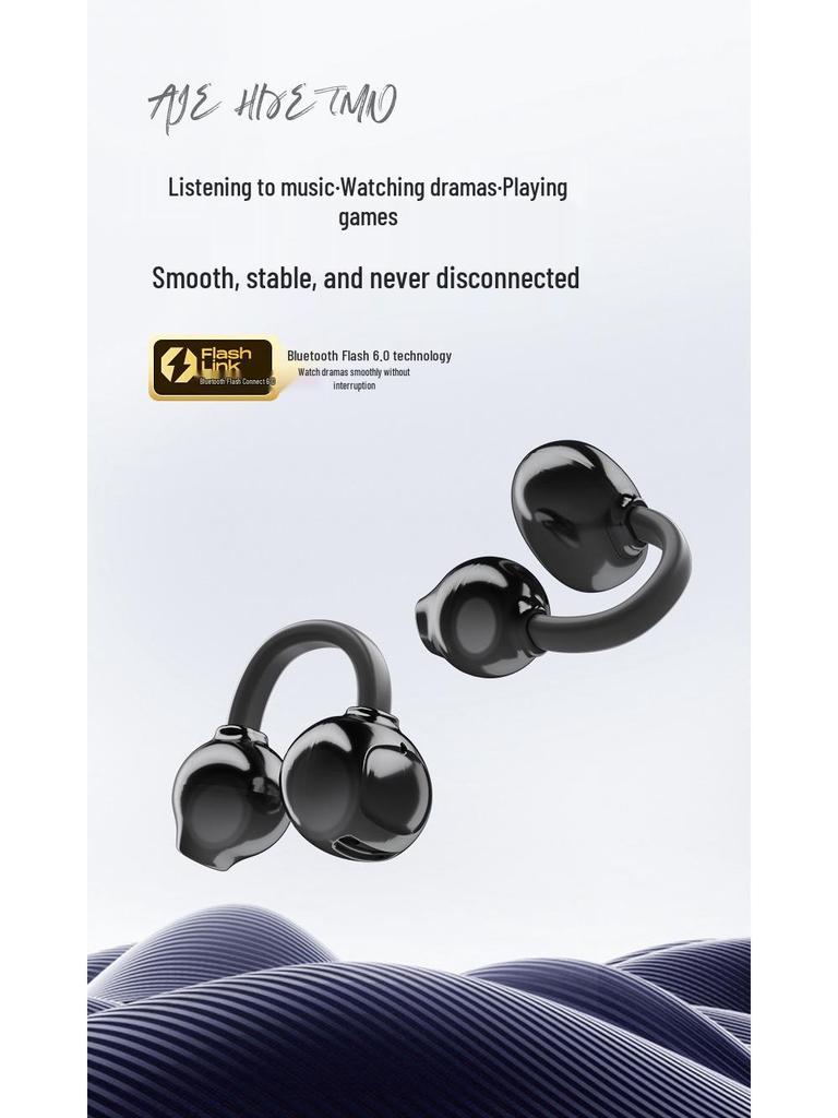 2025 Bluetooth Clip-on Headphones: Waterproof, Noise-Cancelling, Long Battery, Sports Comfort, AI Translation, Sound Leak-Free.