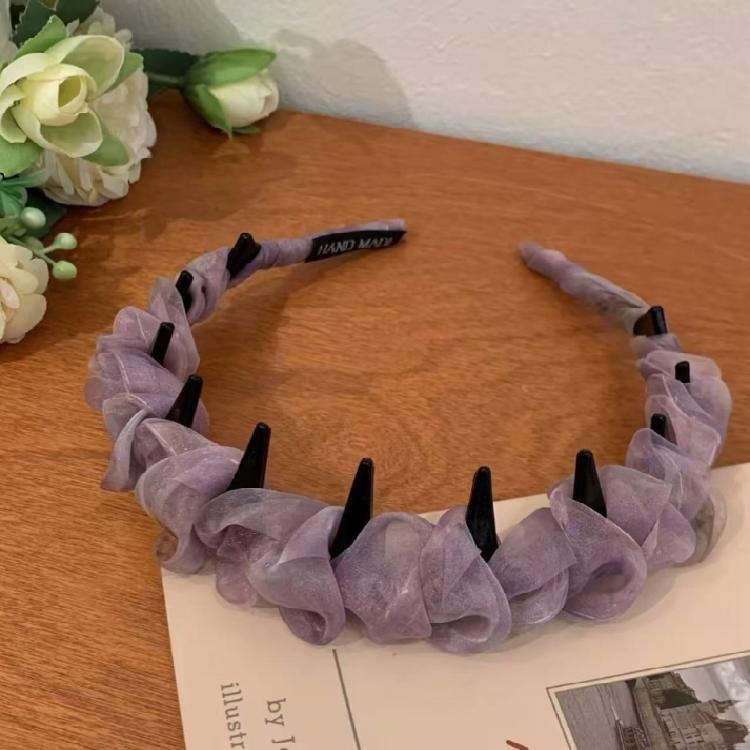 Bridal Hair Hoop: Gorgeous Black Mesh Bubble Hairband for Women Perfect for Weddings and Special Event