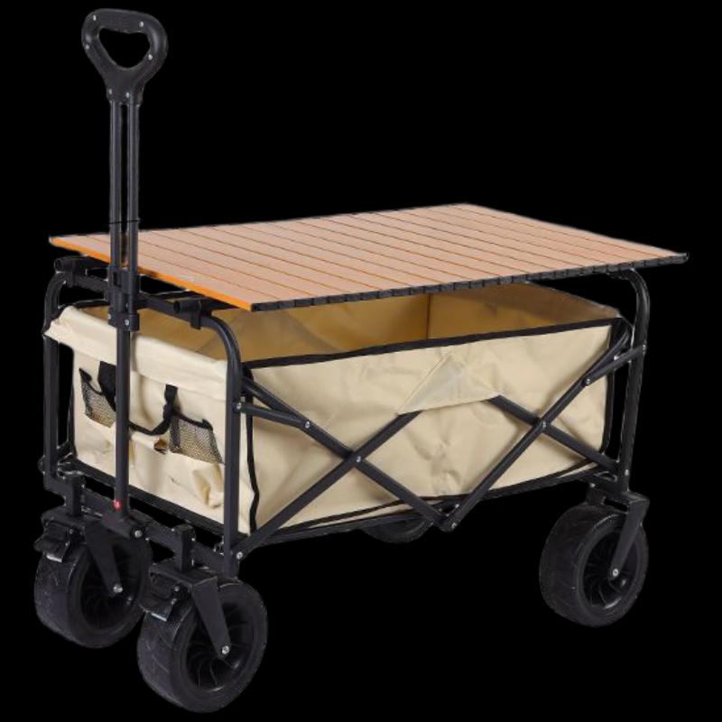 Outdoor Foldable Camping Cart with Table