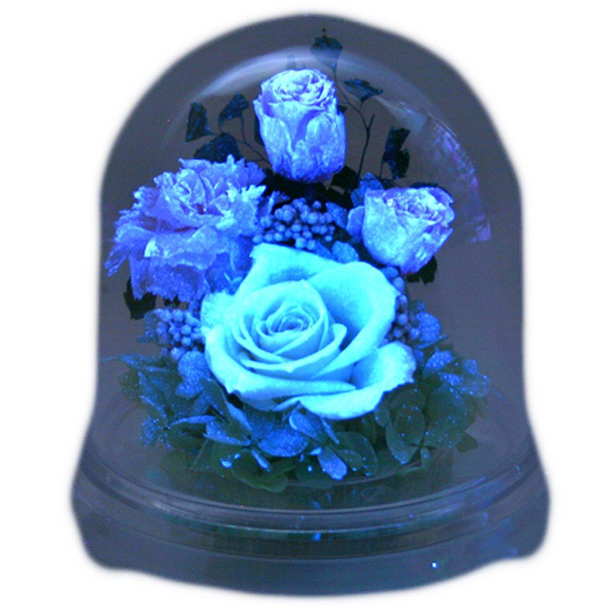 

Art for Seasons Half Glowing Rose Firefly Pastel Blue Glowing Preserved Flower