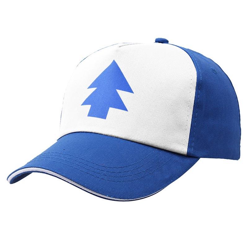 

Gravity Dipper Falls Pines Blue Pine Tree Symbol Baseball Cap Hip Hop Hat Otaku Cloth Cap