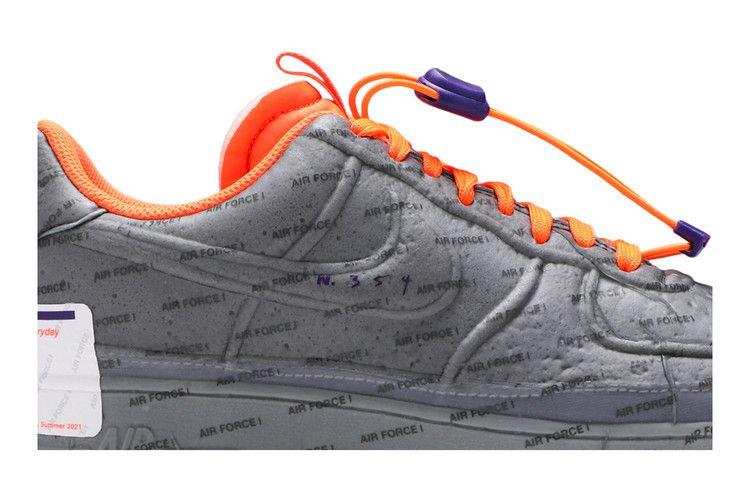 Men's Sneakers Nike Air Force 1 Low Experimental Suns Light Smoke Grey/Court Purple-Total Orange