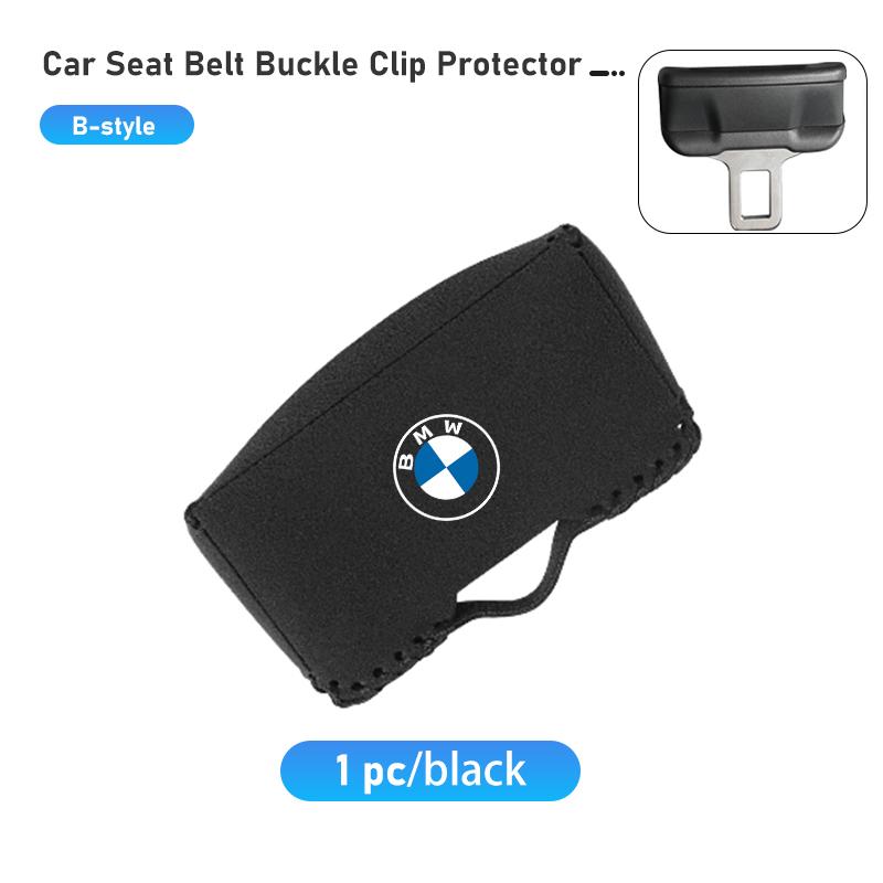 Suede Car Seat Belt Buckle Clip Protector Interior Accessories For BMW E87 E70 E91 E30 G20 E92 E93 E60 E46 E90 G30 E53 X1 FV9