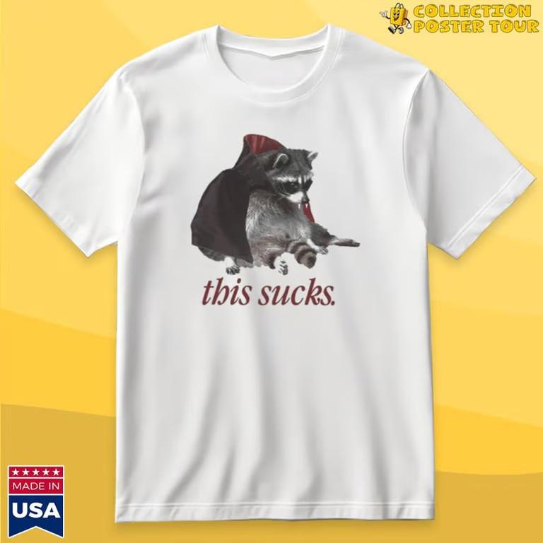 This Sucks Halloween Vampire Raccoon T-Shirt Unisex T-Shirt S