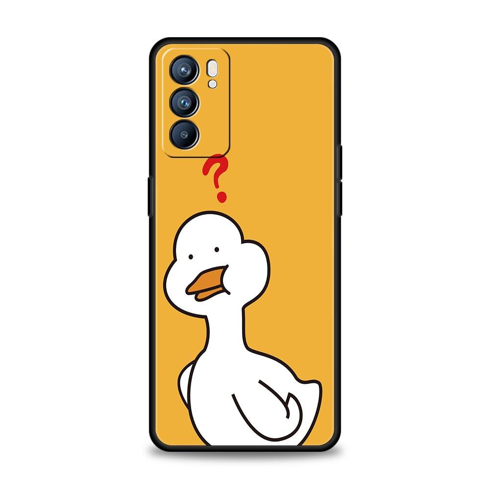 Funny Cartoon Duck Goose Phone Case For Oppo Reno14 Reno13 Reno12 11 F 10 Find X5 X9 Pro A54 5G A53 A9 A16 A78 4G A80 A98 Cover