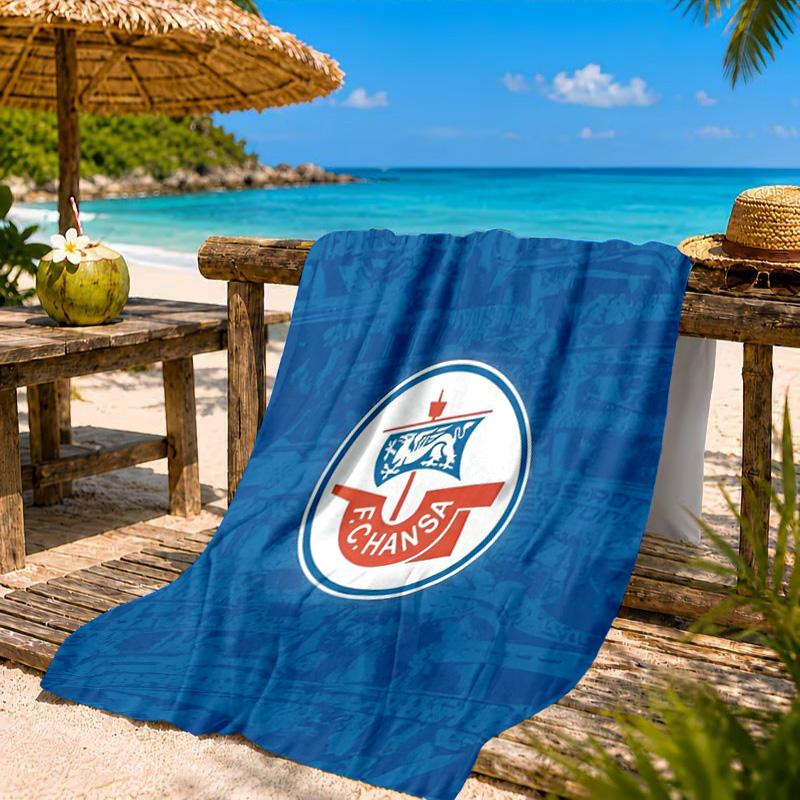 FC Hansa Rostock Wappen Design Strandtuch, Schnelltrocknend, Pflegeleicht, Geeignet für Fitness und Strandurlaub, Sport-Essential