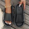 Unisex's Slippers Beach Slippers Solid Color Indoor Bathroom Shoes Summer Couple Slippers