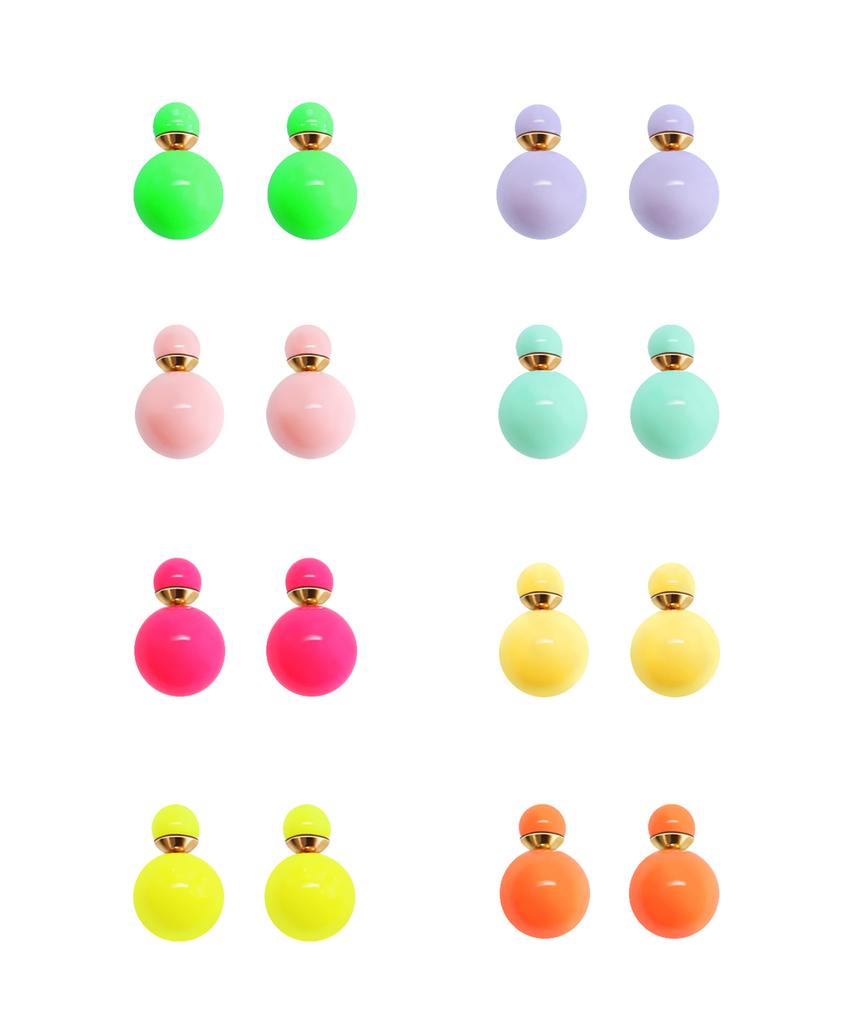 Sundaydiscoclub Summer Ball Earrings Neon Green