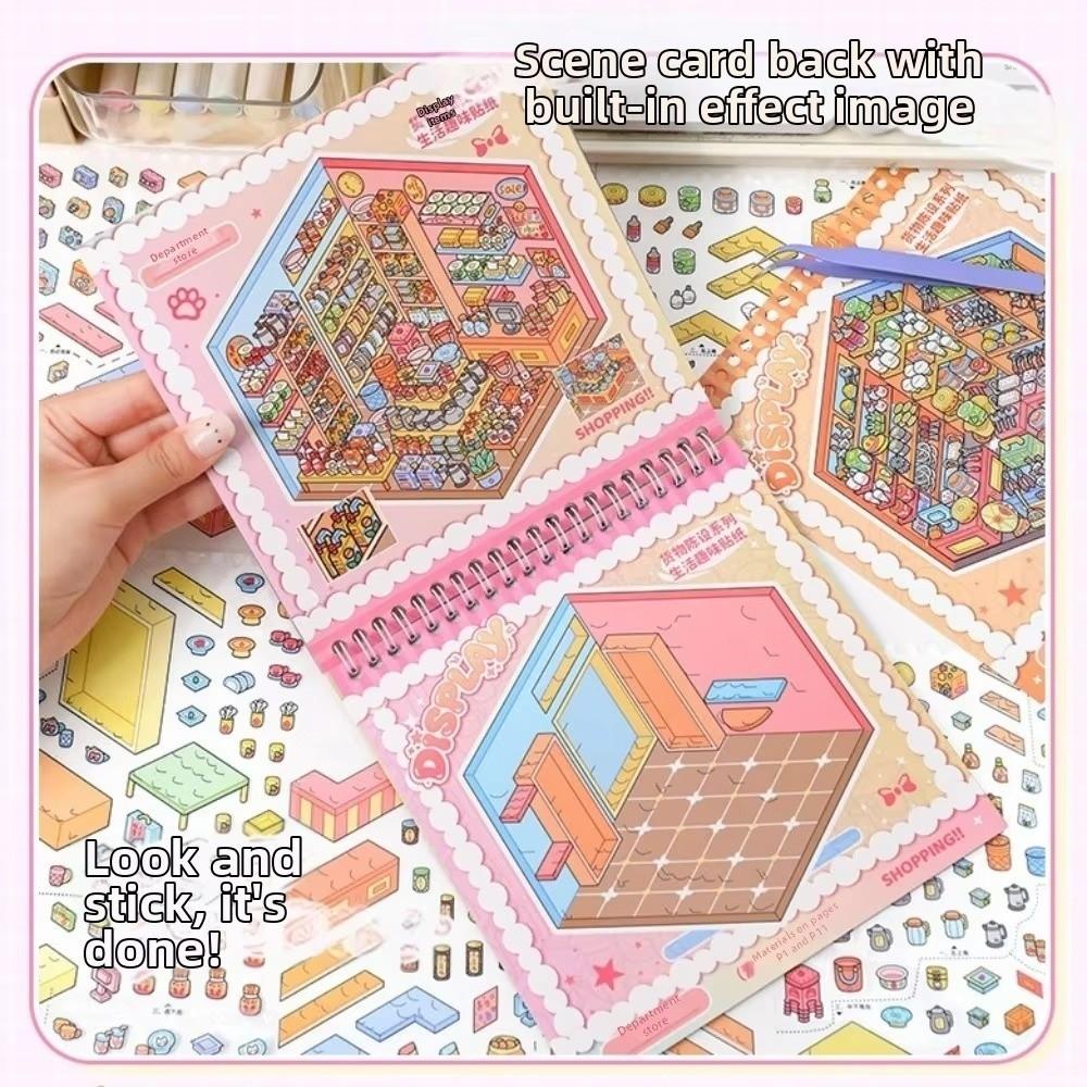 3D Cut Store Code Goods Sticker Kawaii Miniature Scene Sticker DIY Sticker Book  Home Furnishings