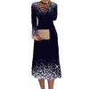 Long-sleeved v-neck new dress women's clothing