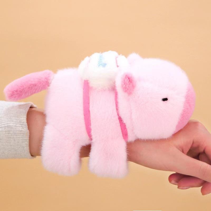 Capybara Clap Circle Toys Slap Snap Wrap Wristband bracciale Capybara peluche Hand Ring Fun Pop Circles