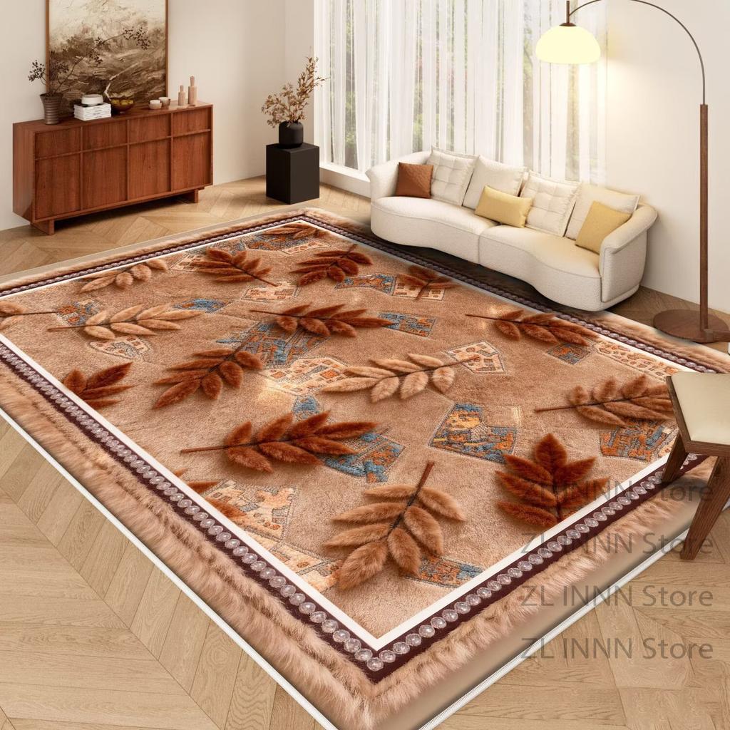 Thickened Plush Living Room Carpet Light Luxury Decoration Art Large Size Non-slip Rugs 200x300 Washable Bedroom Lounge Foot Mat