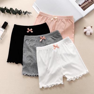 Mädchen Sommer Baumwolle Sicherheits-Shorts: Dünn, Anti-Exposition, Modal, Flachbein, 3-Punkt-Stil