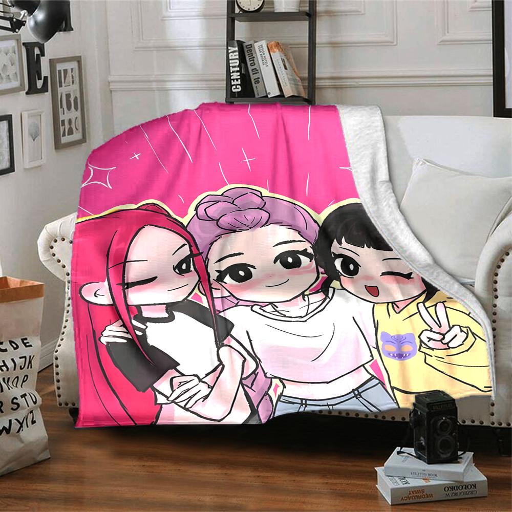 1pc KPop Demon Hunters7 Blanket, Gift, for Men and Women, Soft Blanket, Good for Sofa Bed Couch Travel, Lightweight Flannel Blanket