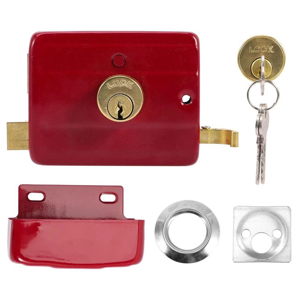 Single Cylinder Heavy Duty Lock Iron Insurance Lock Replacement Security Door Lock  Exterior Door