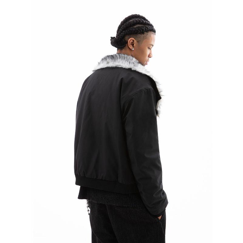 51 Hip-Hop American Retro Loose Fur Collar Padded Cotton Jacket for Men, Winter Trendy Brand Couple's Thickened Cotton Coat