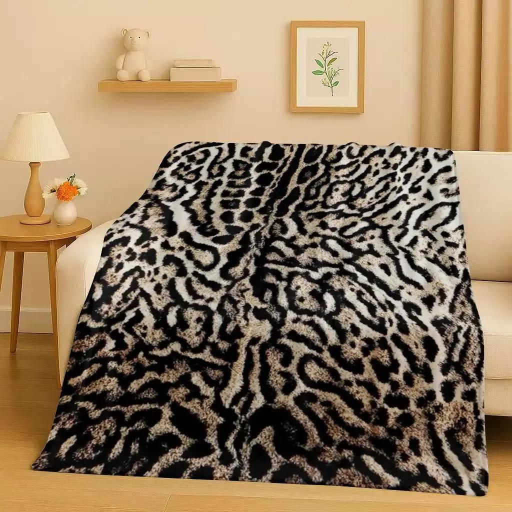 HD Zebra Tiger Leopard Beast Stripe Print Art Flannel Blanket,Ultra Soft Warm Plush Throw for Home Bedroom Bed Sofa Cover Office