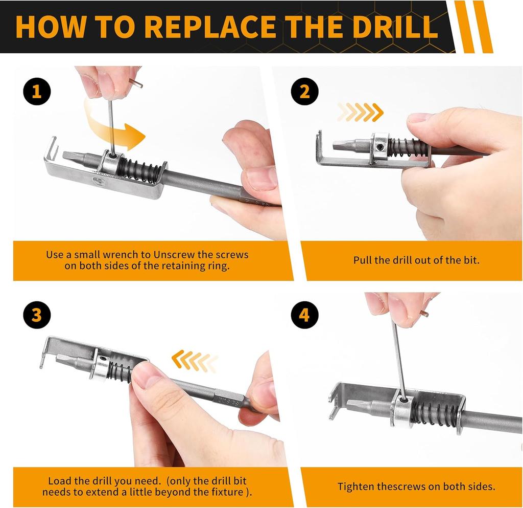Screw Holder Drill Bit Phillips Anti-Drop Screwdriver Bit Fixing Clamp Set Suitable for Electric Drills Adapter Tool DIY Repair
