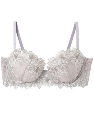 Bust Fits Up To G Cup Up Large Size Bra BYJ375 BYJ369 GY B65 [Amphi/Wacoal] Bra, Gravity-resistant Care, [Day Bra] Women's