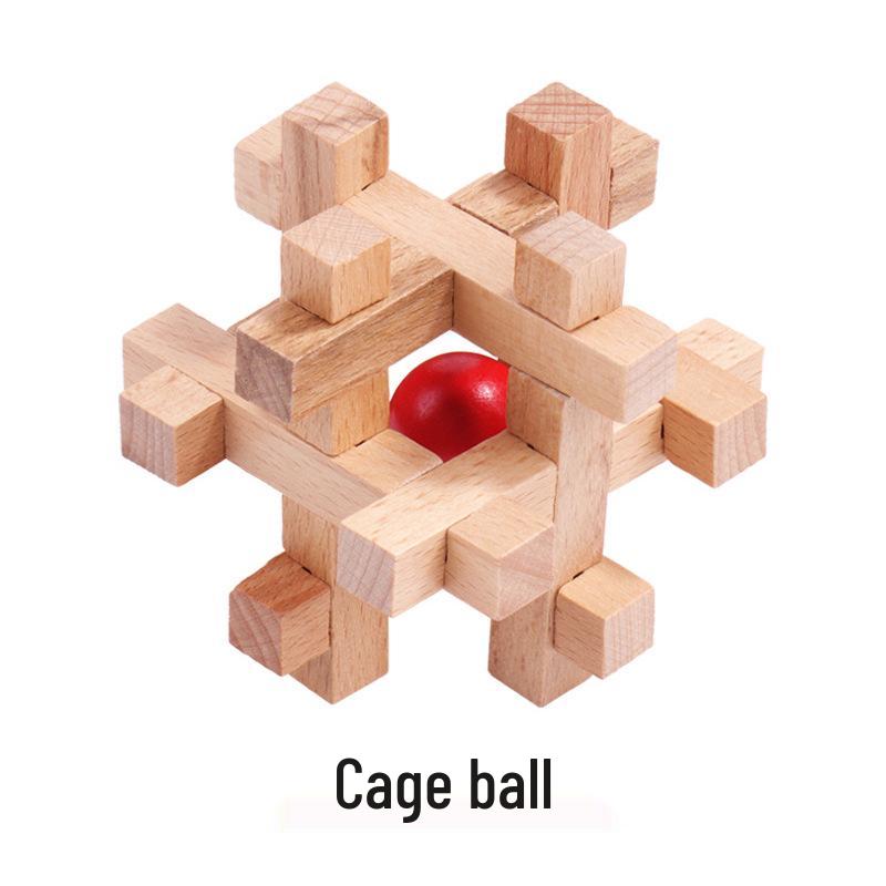 

Класичні Дерев яні Розвиваючі Іграшки: Гра-головоломка Замок Конгмінга та Лубаня для дітей та дорослих