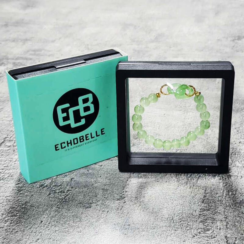 

Beaded Heart Link Bracelet Green/Gift Wrapped Bead Heart Link Bracelet Green