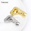 18K Gold Plated Brass Creative Closure Fasteners Lock Clasps Accessories For DIY Needlework Beads Pearls Jewelry Making Material