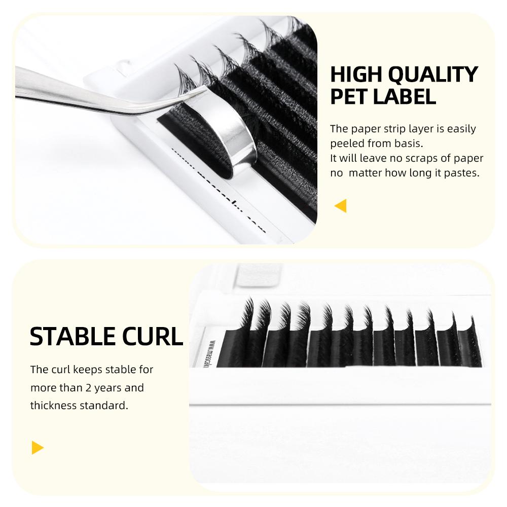 Design Exquisite Material Lashes Clusters Easy To Root Russian Volume Easy Blooming 100% Handemade Fake Eyelashes