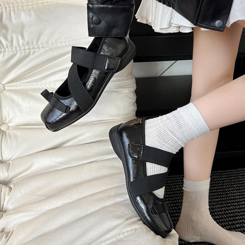 Fashion Hot Selling 2025 Autumn French style Square Toe Women Flats Shoes Concise Shallow Shoes Ladies Outdoor Comfort Commuting Shoes